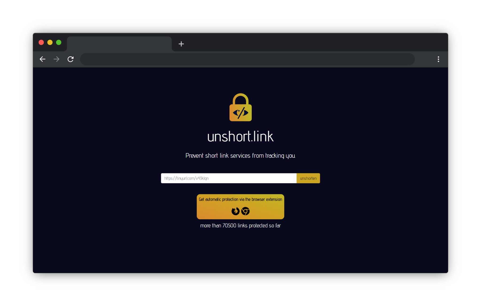 Unshort.link - 將短連結還原成長連結,移除來源追蹤碼、防止誤入有害網站